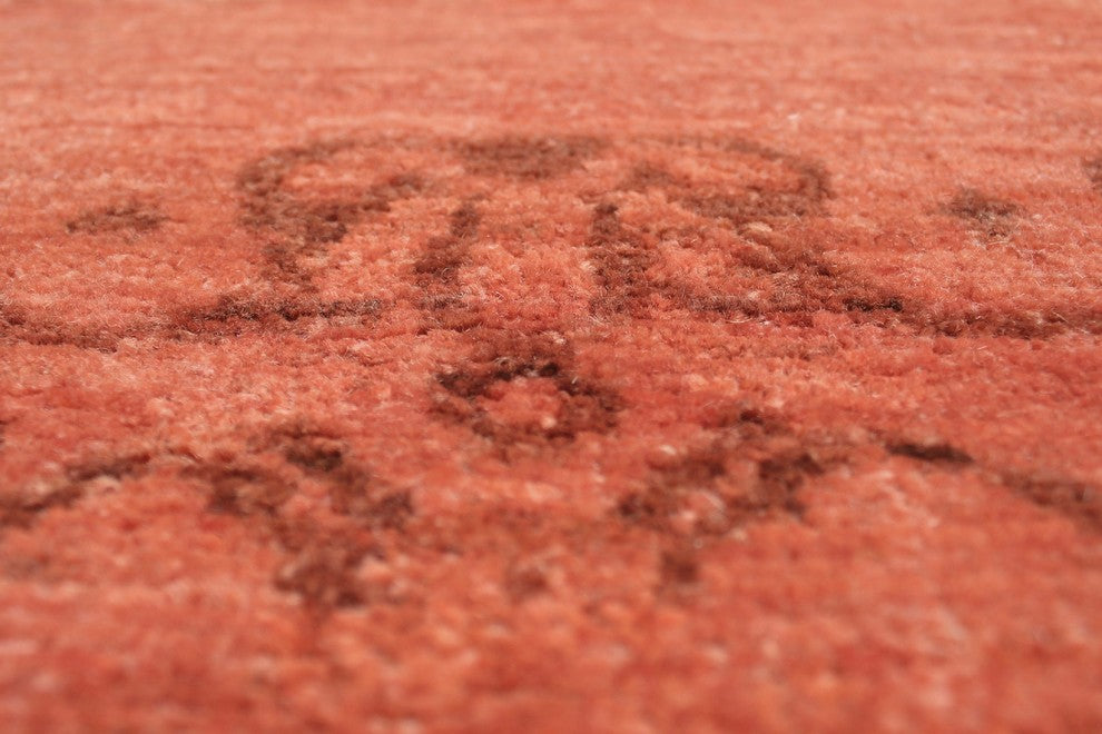 Overdyed Zulfia Rust/Rust Rug, 4'11"x7'2"