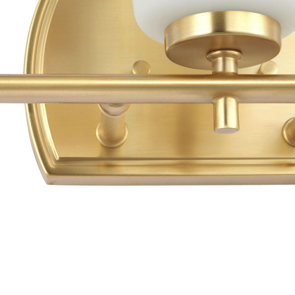 Adley Collection Three-Light Satin Brass Etched Opal Glass Bath Vanity Light