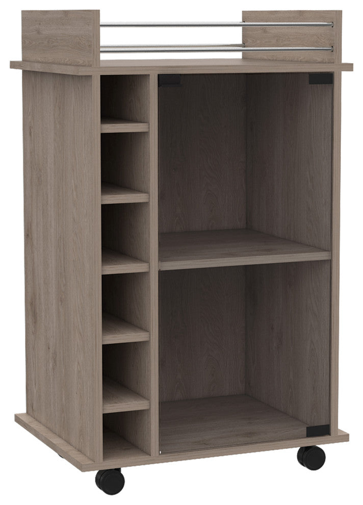 Huali Bar Cart, Light Gray