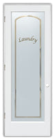 Laundry Door - Classic Arched - Primed - 36" x 96" - Knob on Right - Pull Open