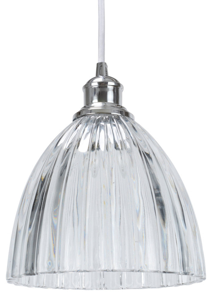 61004-2 Adjustable 1-Light Hanging Mini Pendant Ceiling Light, Chrome