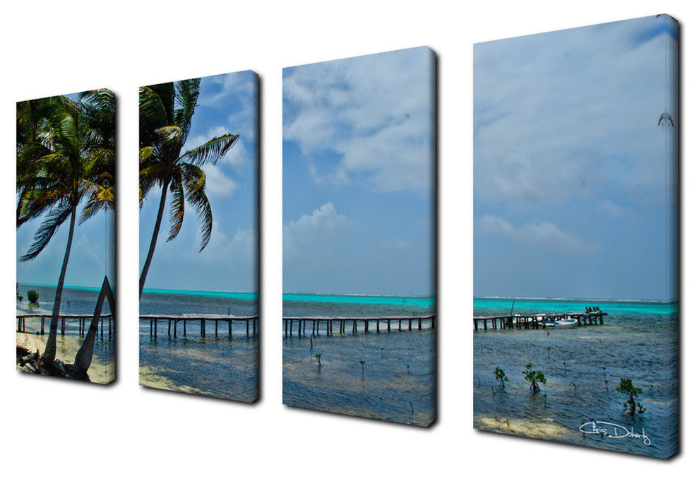Ready2hangart Chris Doherty 'Maya Coast' 4-piece Canvas Wall Art