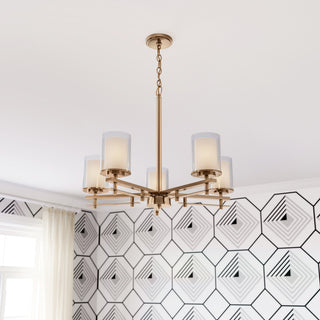 Huderson Collection 5-Light 26" Modern Gold Chandelier
