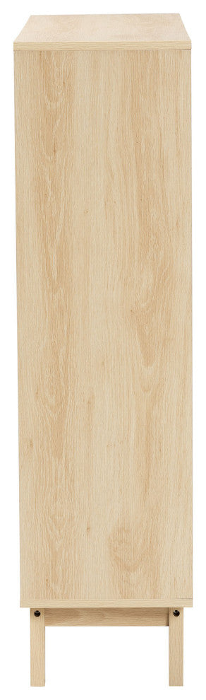 Vanda Oak Brown Finished Wood Bookshelf