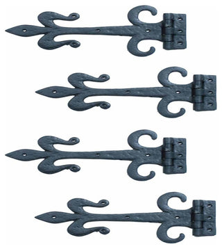 Door Strap Hinge Black Iron 12 Inch Set Of 4