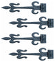 Door Strap Hinge Black Iron 12 Inch Set Of 4