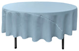 LA Linen Polyester Poplin Tablecloth 90" Round, Light Blue