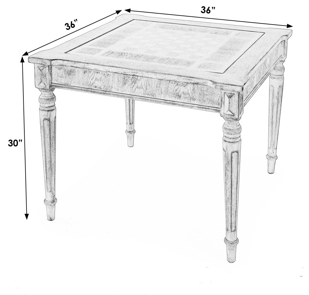 Vincent Antique Beige Multi-Game Card Table