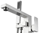Khone 2-Handle Claw Foot Tub Faucet with Hand Shower, Brushed Nickel