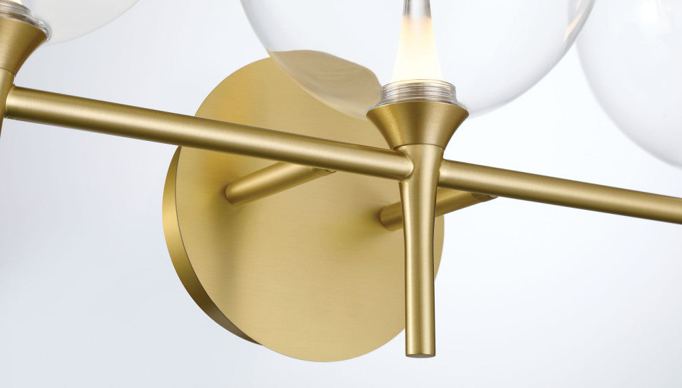 Iissa, Vanity, 5Lt, Gold, Clear Glass