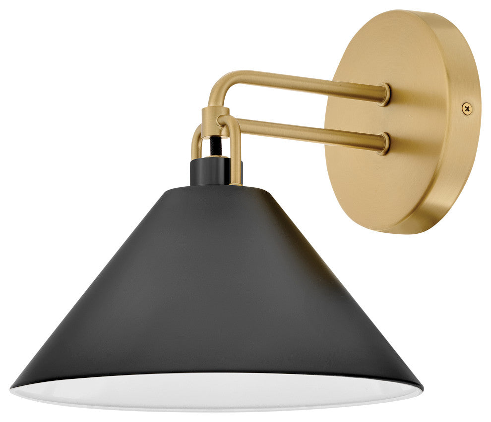 Lark Milo Small Single Light Sconce, Lacquered Brass