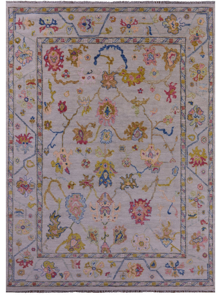 8' 9" X 12' 2" Turkish Oushak Hand-Knotted Wool Rug - Q14818