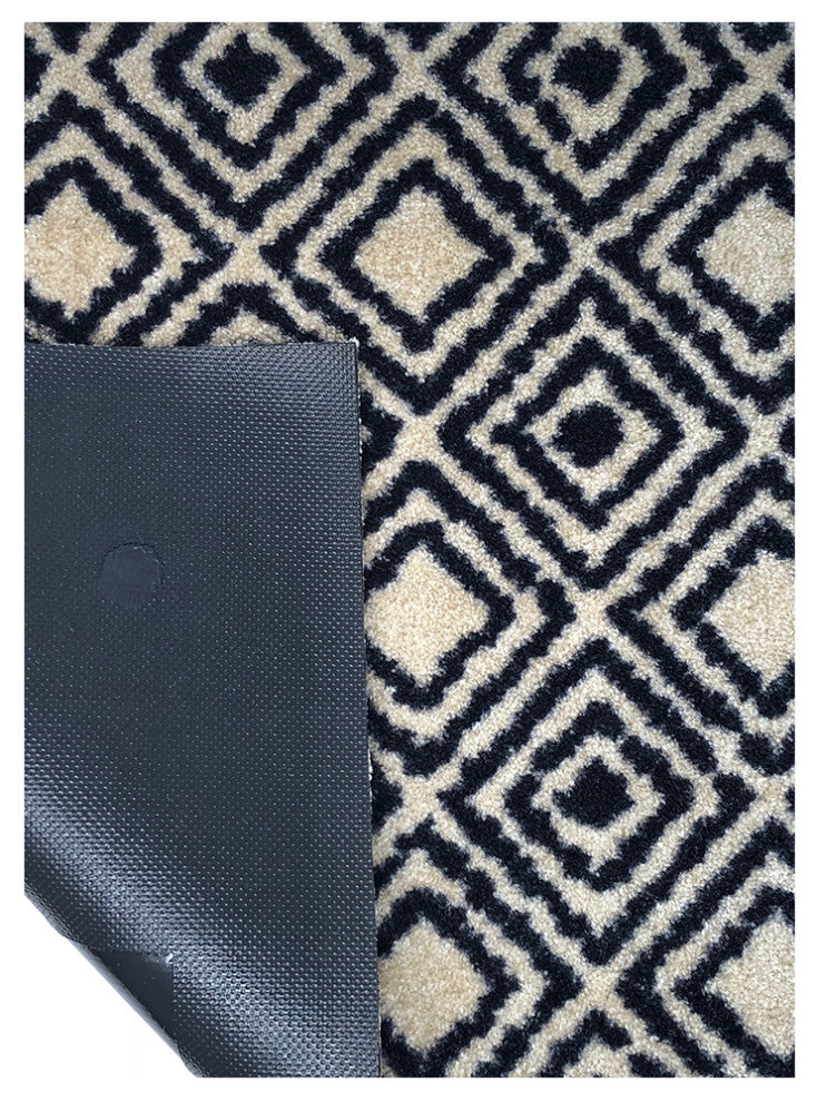 2' x 3' Black Diamond Washable Floor Mat