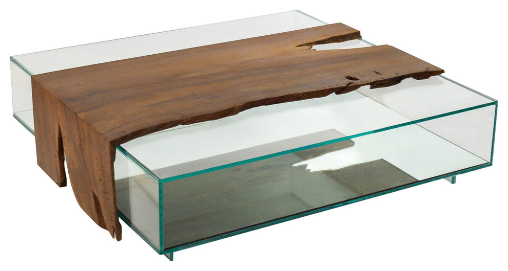 Canela Glass Box Coffee Table,  01