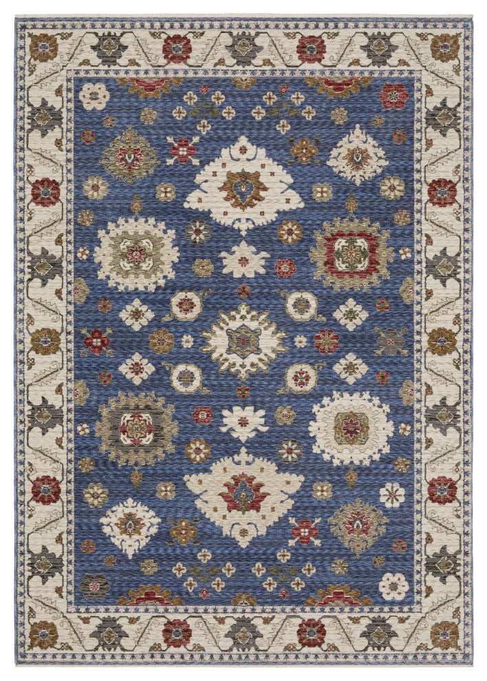 Oriental Weavers Hastings HA06Z Floral Rug, Blue, 5'3"x7'6"