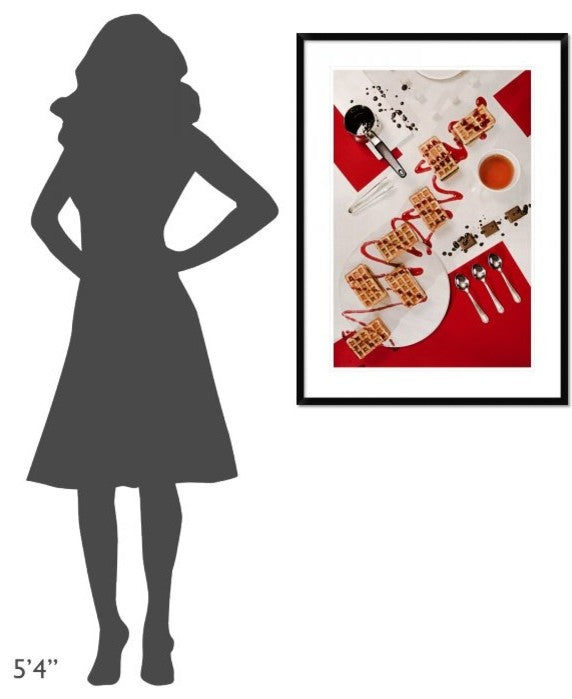 "Suprematic Meal: Viennese Waffles" Framed Print by Dina Belenko, 28"x38"