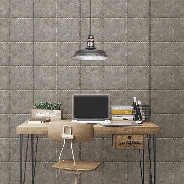 Faraji Light Brown Faux Grasscloth Wallpaper, Bolt