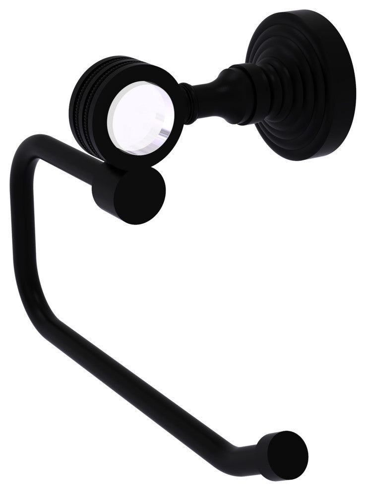 Pacific Grove Euro Style Toilet Tissue Holder with Dot Accent, Matte Black