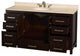 Wyndham WCS141460SESIVUNOMXX 60 Inch Wood Bathroom Vanity with Oval Sink