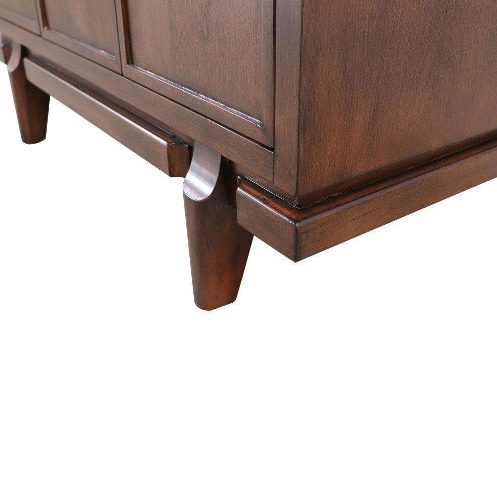37" Single Sink Vanity, Dark Cherry With Engineered Stone Top
