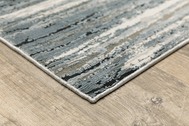 Oriental Weavers Caravan Blue and Gray 3'3"x5' Indoor Rug