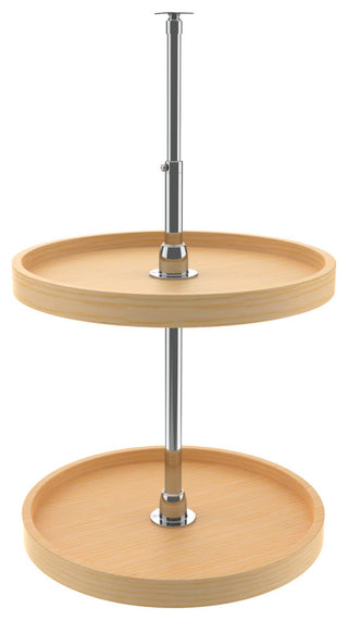 Wood Full Circle 2-Shelf Lazy Susans for Corner Wall Cabinets, 18"