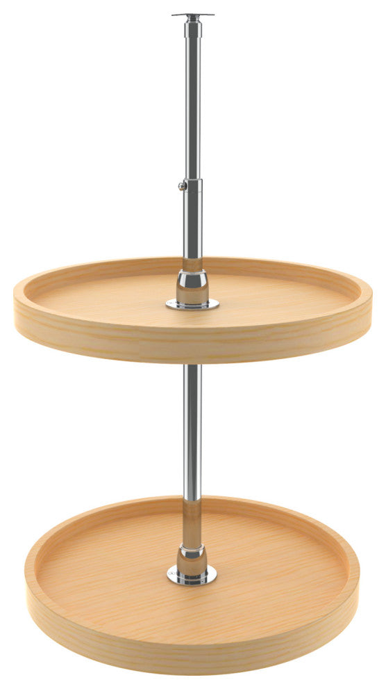 Wood Full Circle 2-Shelf Lazy Susans for Corner Wall Cabinets, 18"