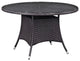 Convene 47" Round Outdoor Patio Dining Table, Espresso