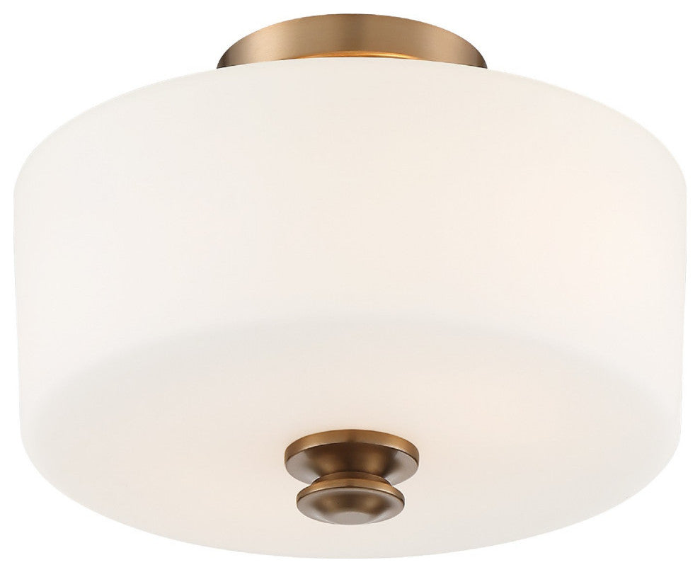 Travis 2 Light Ceiling Mount in Vibrant Gold
