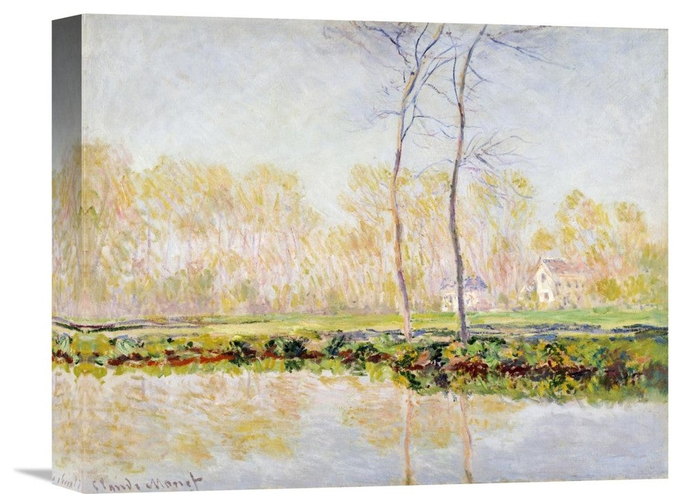 "The Banks of the River Epte at Giverny" Canvas Giclee by Claude Monet, 16"x13"