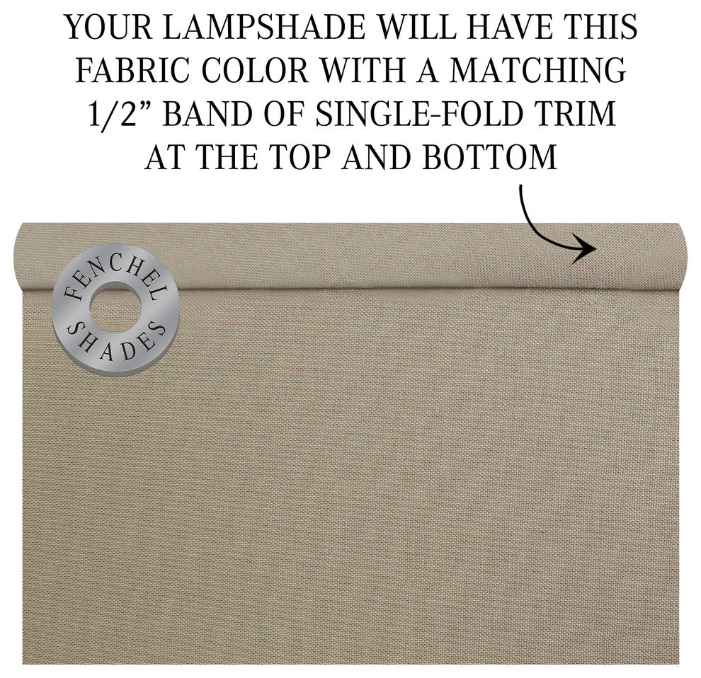 Fenchel Shades, 12"x12"x17" Spider Attachment Drum Lamp Shade, Linen