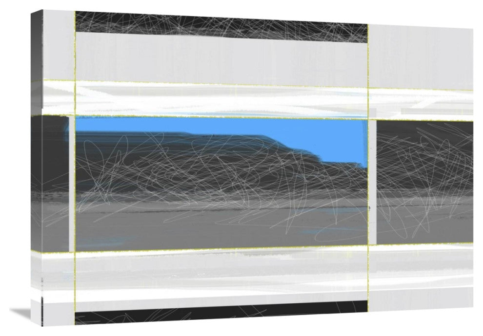 "Abstract White And Blue" Fine Art Print