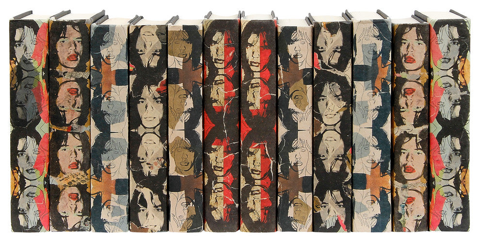 12 Volume Mick Jagger Pop Art Decorative Book Set