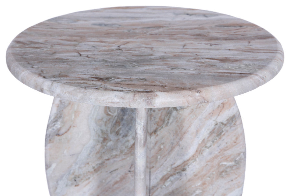 Formentera Marble Coffee Table, Brown, End Table