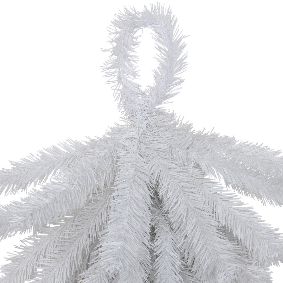 30" Snow White Artificial Teardrop Christmas Swag Unlit