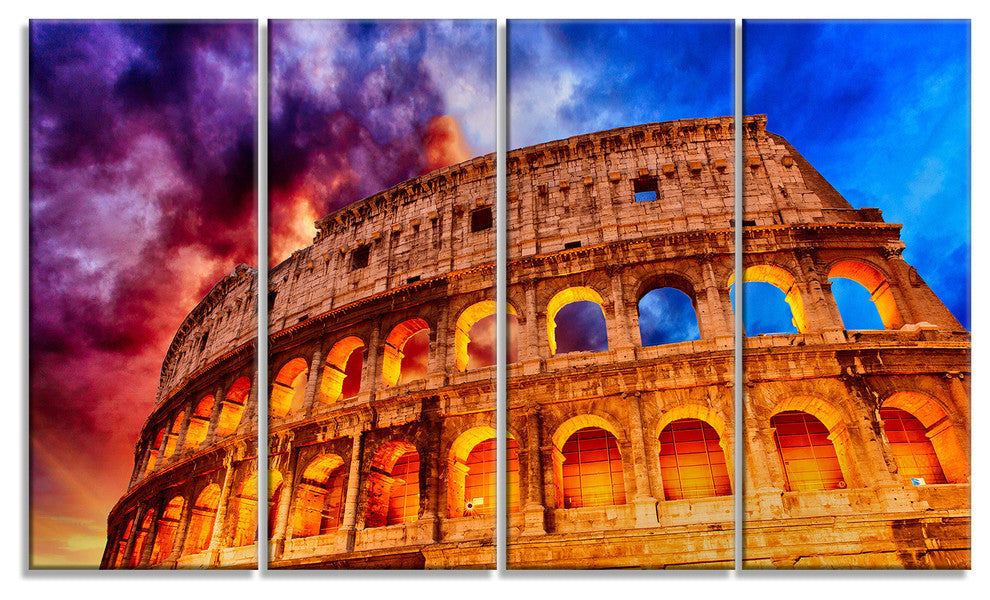 "Colosseum Rome Italy" Canvas Print, 4 Panels