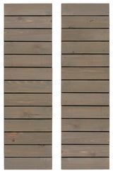 Horizontal Slat Board and Batten Exterior Shutters Pair, Stone Gray, 72"