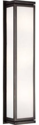 Bradley 3-Light Wall Lamp Deep Patina Bronze White Glass