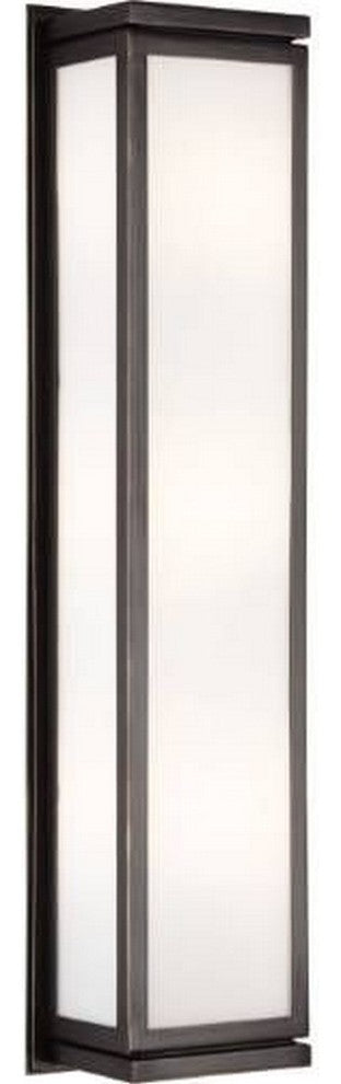 Bradley 3-Light Wall Lamp Deep Patina Bronze White Glass