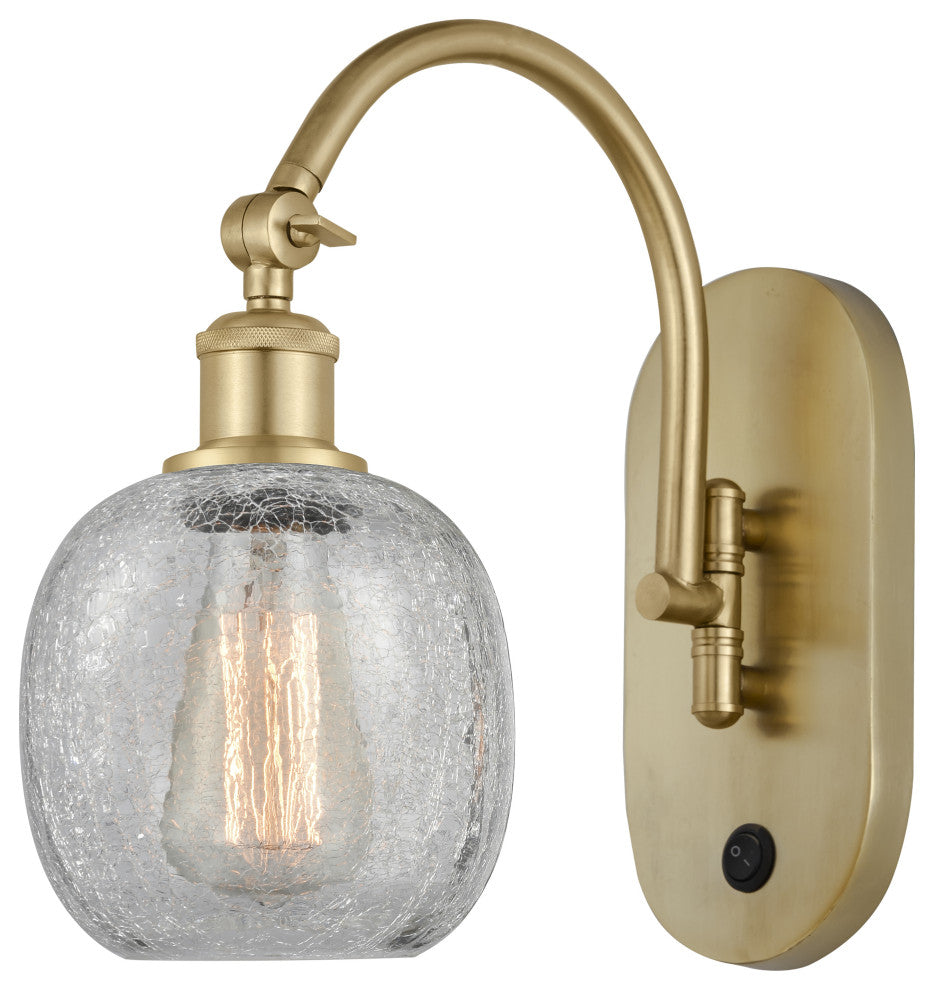 Innovations 518-1W-SG-G105-LED Belfast 1 Light 6" Sconce, Satin Gold