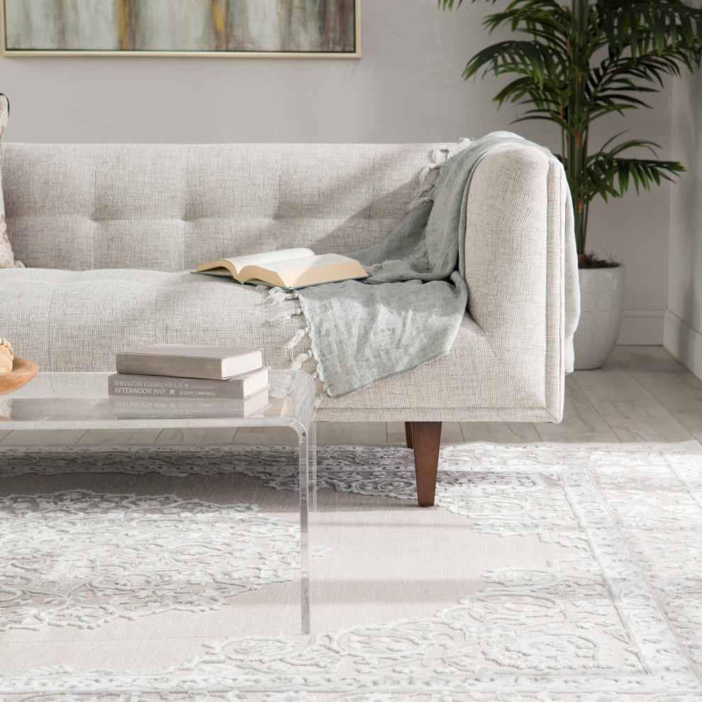 Jaipur Living Malo Medallion Gray/White Area Rug, 5'x7'6"