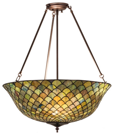 24W Tiffany Fishscale Semi-Flushmount