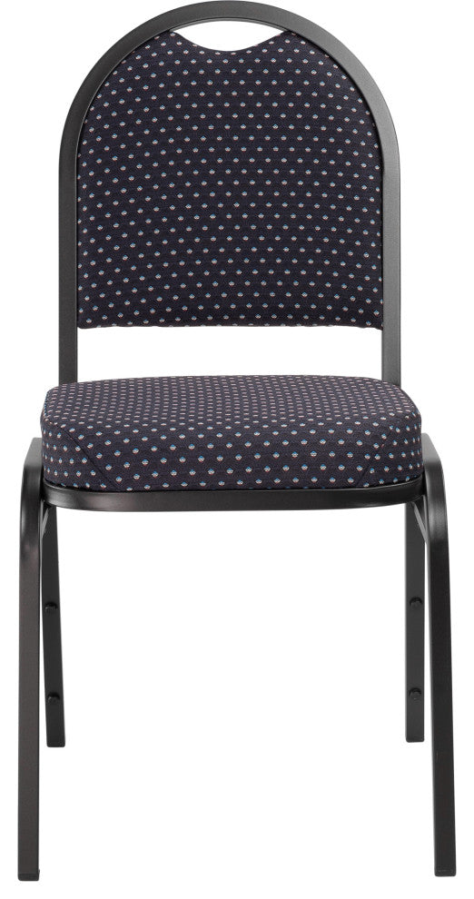 NPS 9200 Fabric Stack Chair, Diamond Navy Seat/ Black Frame