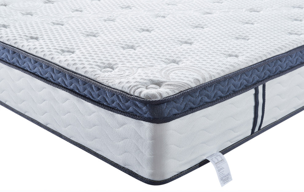Comfortable 12" Plush Memory Foam Euro Top Hybrid Quilted-Top Mattress, Full