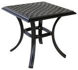 Venice Aluminum 21" Standard End Table, Espresso Brown