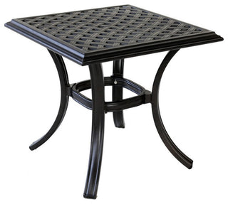 Venice Aluminum 21" Standard End Table, Espresso Brown