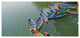 Phewa Lake in Pokhara Nepal, Large Boat Canvas Art Print, 60"x28"