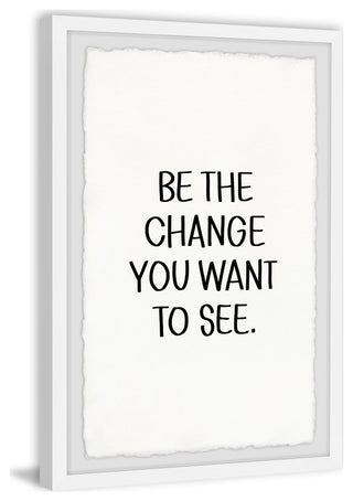 "Be the Change II" Framed Painting Print, 30x45