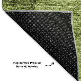 Premium Machine Washable Mayfield AMF625 Olive 3' x 5' Rug