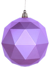 Vickerman 6" Orchid Matte Geometric Ball 4-Pack, M177469Dm